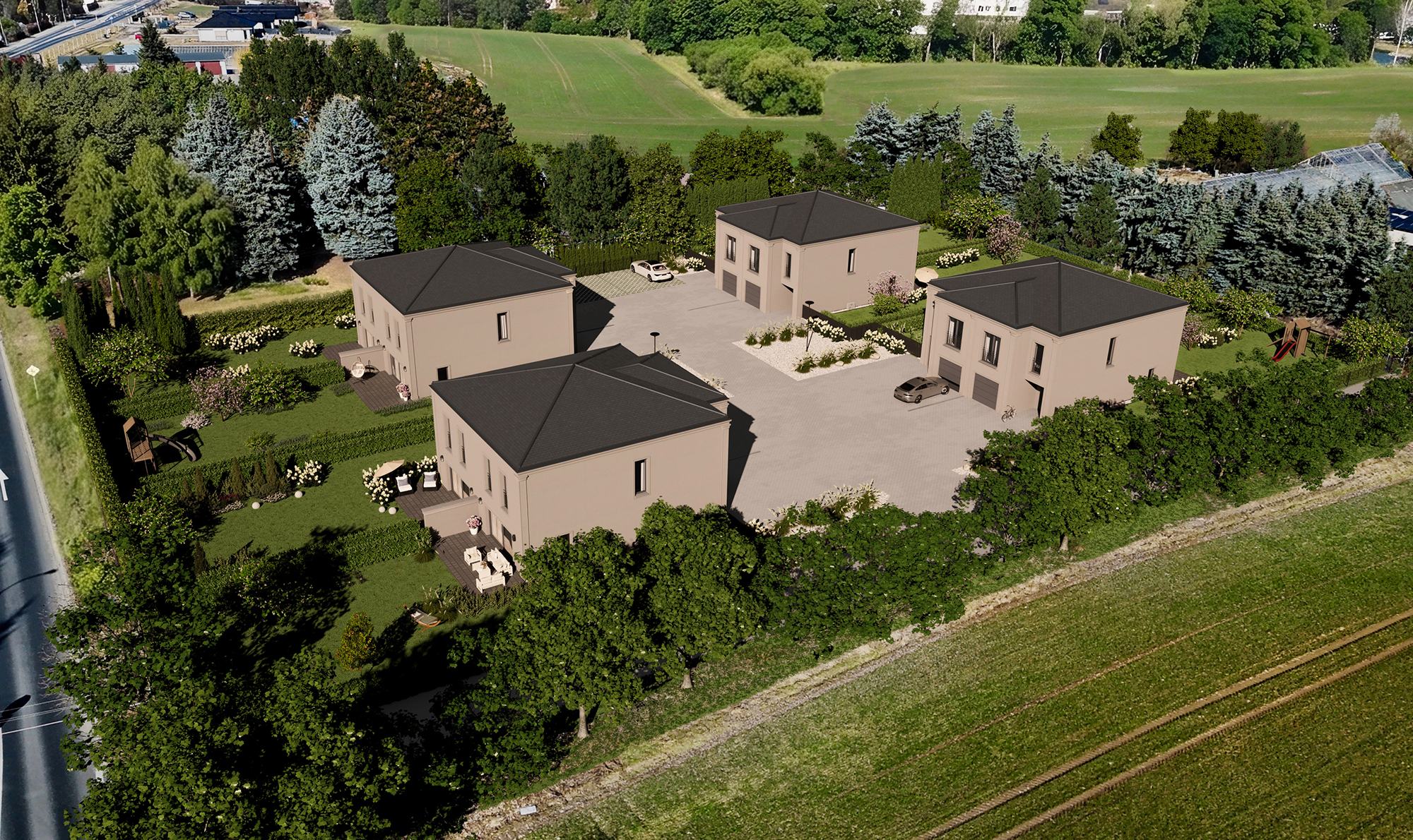 Villa Fiore z lotu ptaka