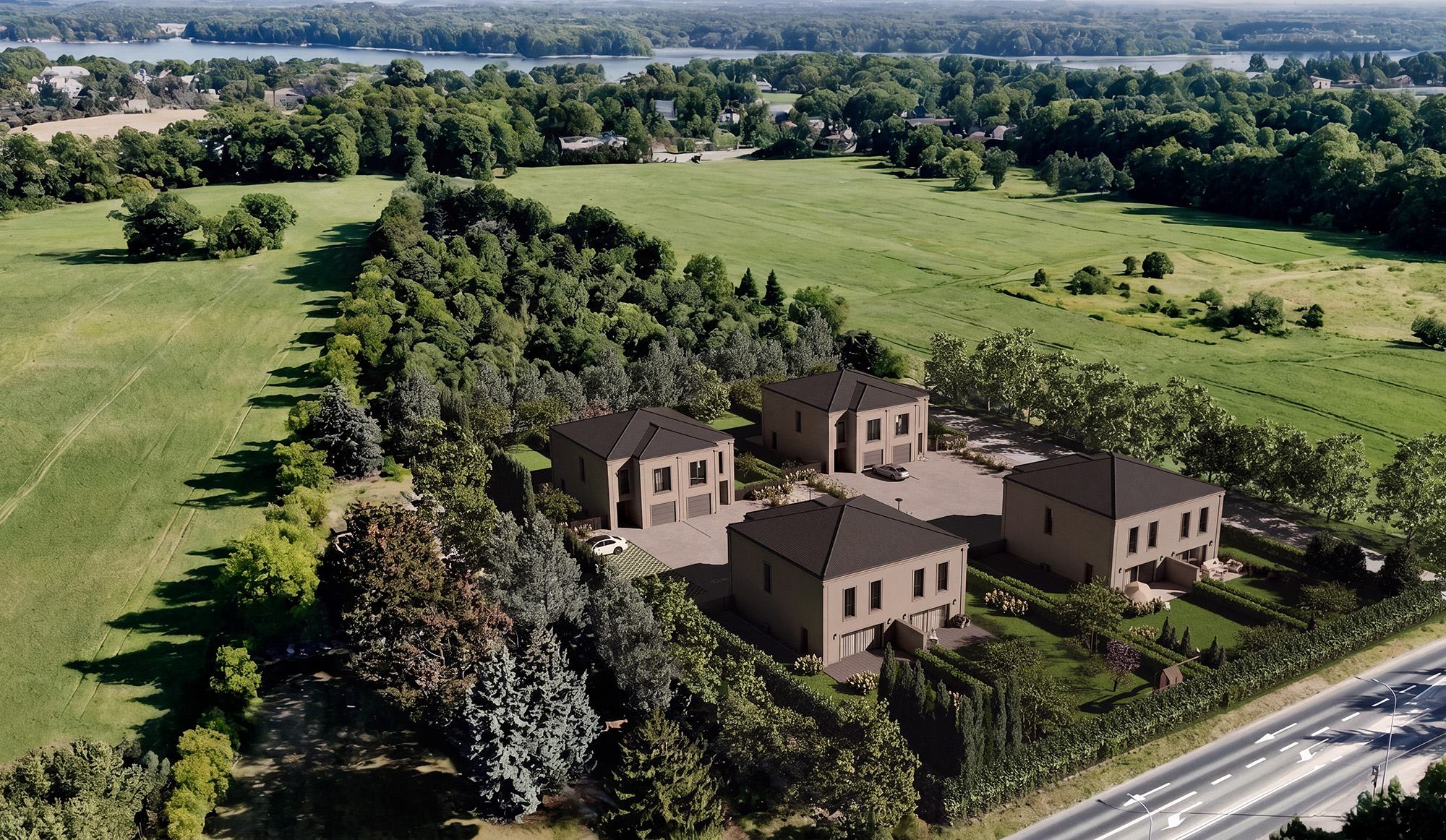 Villa Fiore z lotu ptaka